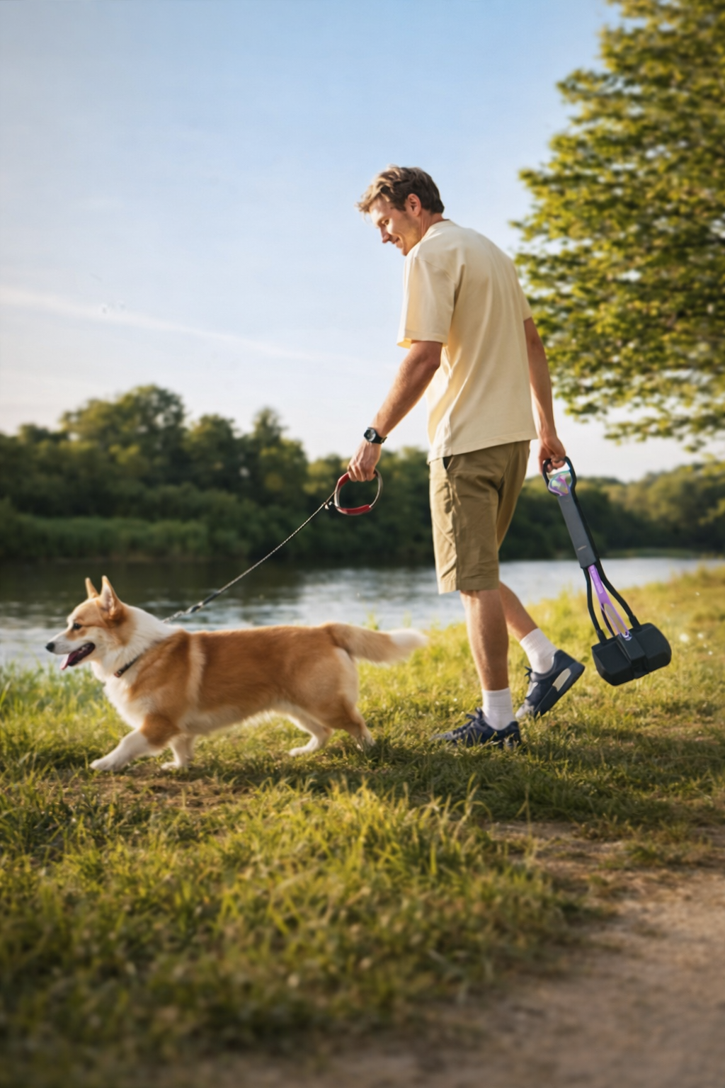 Foldable Dog Pooper Scooper – Hygienic Long Handle Waste Picker for Easy Pet Cleanup