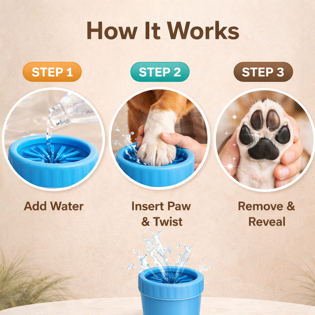 Pet Paw Cleaner Cup – Easy Mud Cleaner for Dogs